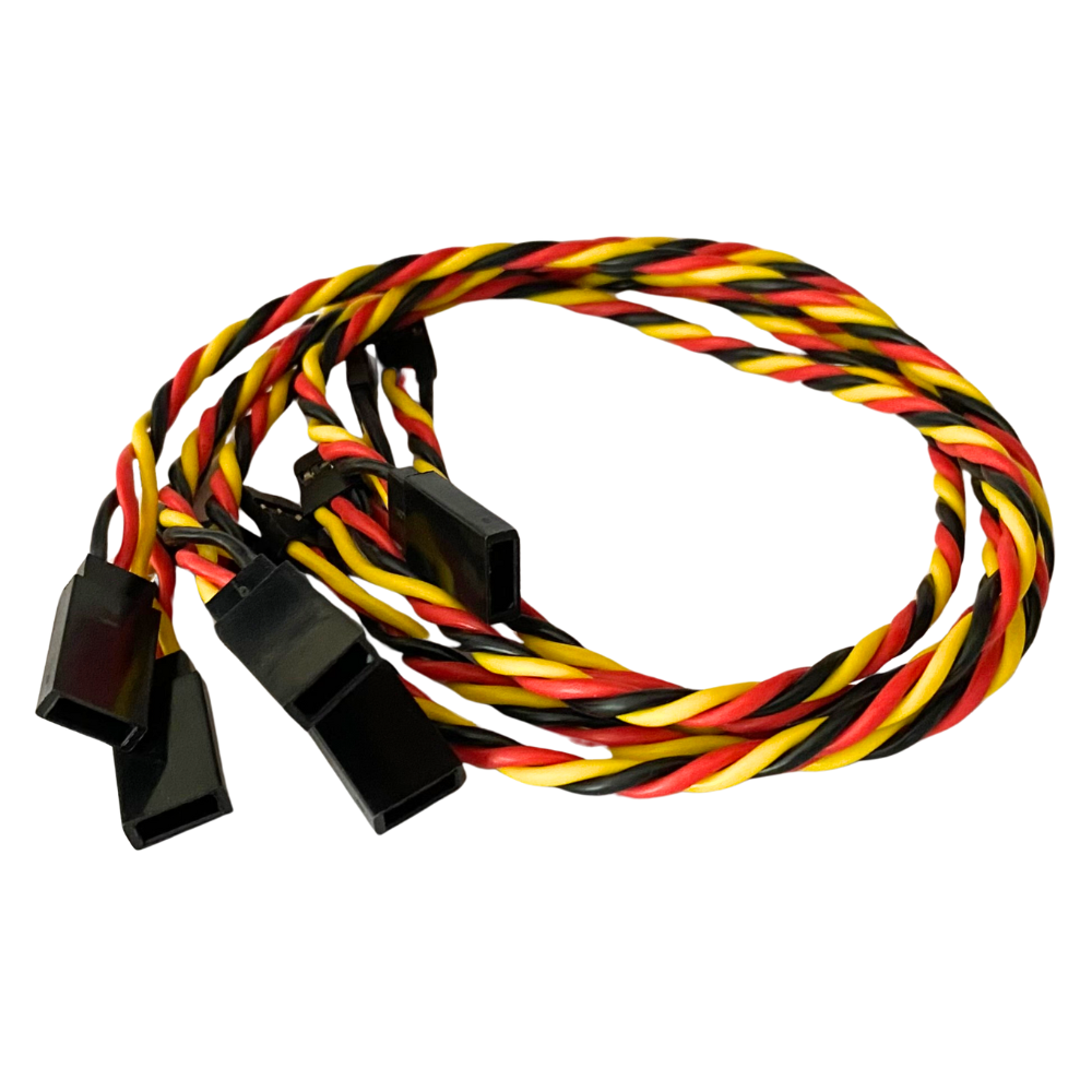 JR / Hitec Servo Extension Leads with Heavy Duty Twisted 20awg Wire - 6 Lengths