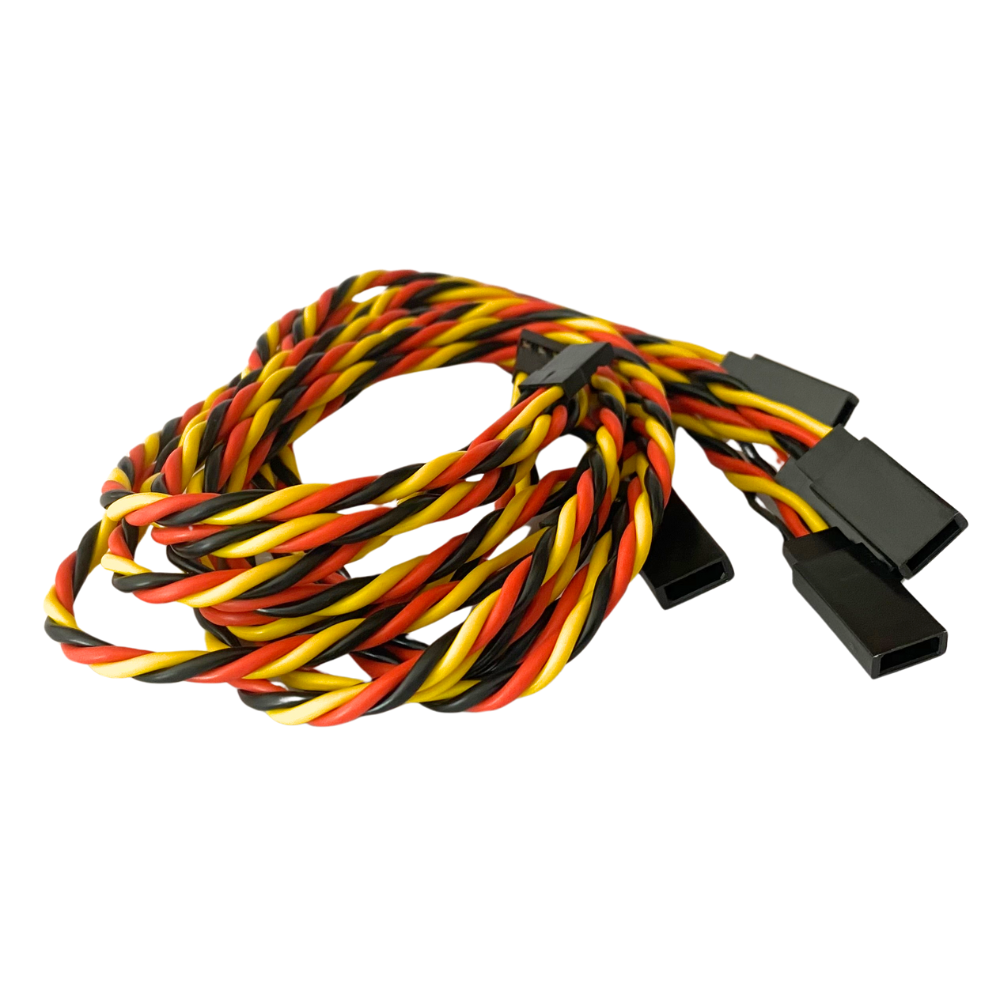 JR / Hitec Servo Extension Leads with Heavy Duty Twisted 20awg Wire - 6 Lengths