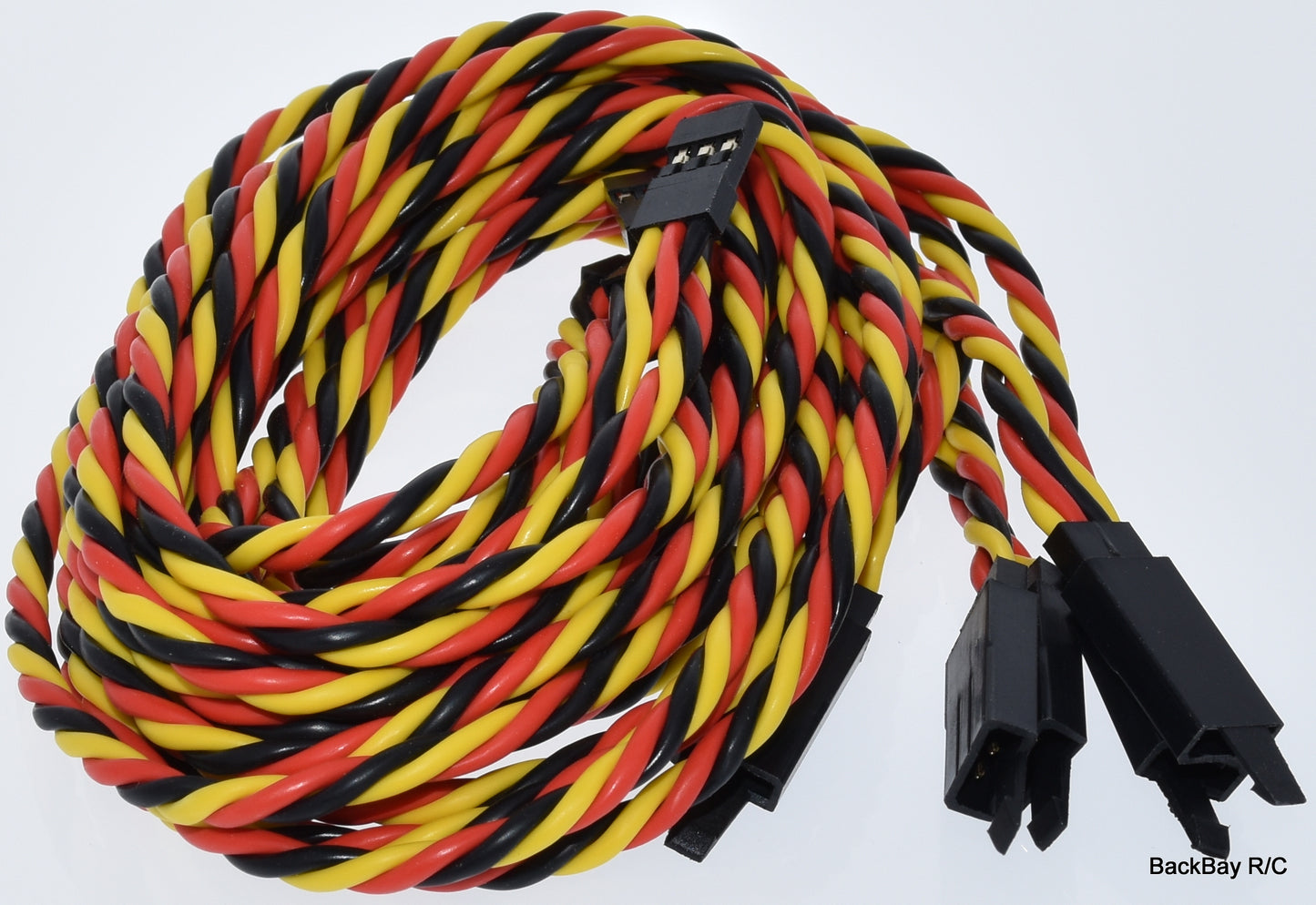 JR / Hitec Servo Extension Leads with Heavy Duty Twisted 20awg Wire and Safety Clips - 8 Lengths