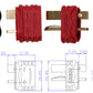 AMASS T-Plug (Deans Style) Connectors: 1 Male / Female Pair - No Heat Shrink