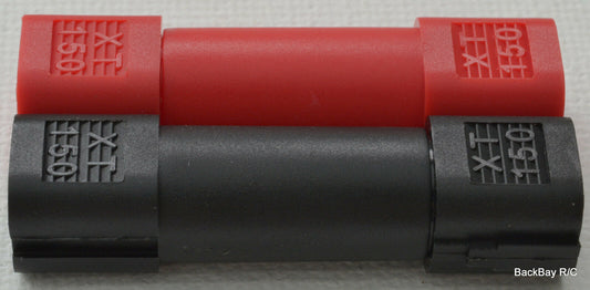 XT150 6MM Bullet Connector Plug Set (Red / Black, Male / Female) - 150+ Amps