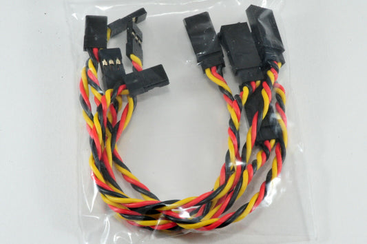 JR / Hitec Servo Extension Leads with Twisted 22awg Wire - 6 Lengths