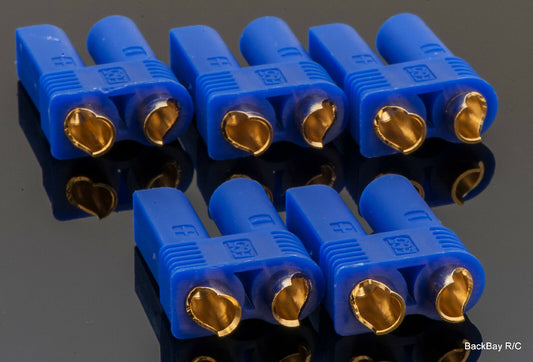 5 Pack: EC5 Female / 5MM Bullet Connectors Pre-Installed in Plastic Housing