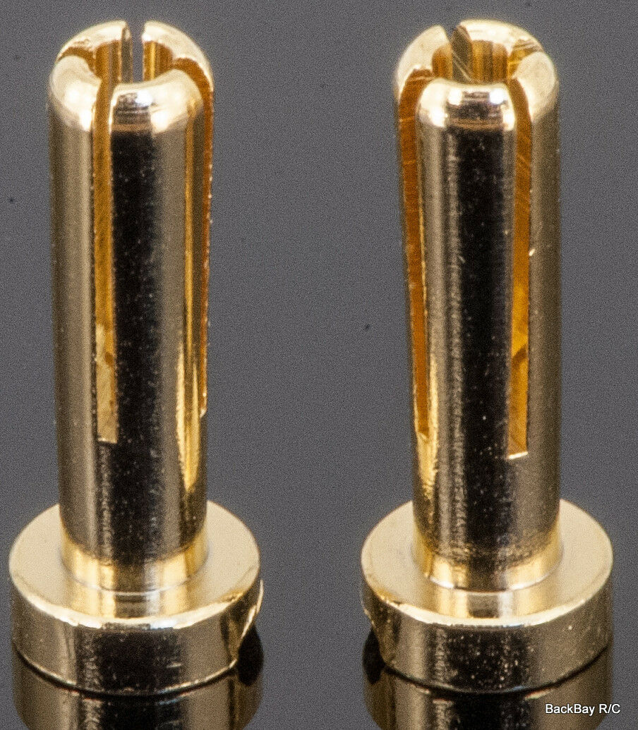 (2) 4MM Male Low-Profile Solder Type Banana Plugs / Bullet Connectors