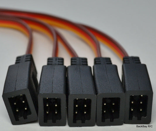 (5) JR/Hitec Compact Y Servo Extension Leads / Splitters with 30CM 22awg Wire