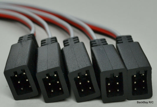(5) Futaba Compact Y Servo Extension Leads / Splitters with 15CM 22awg Wire