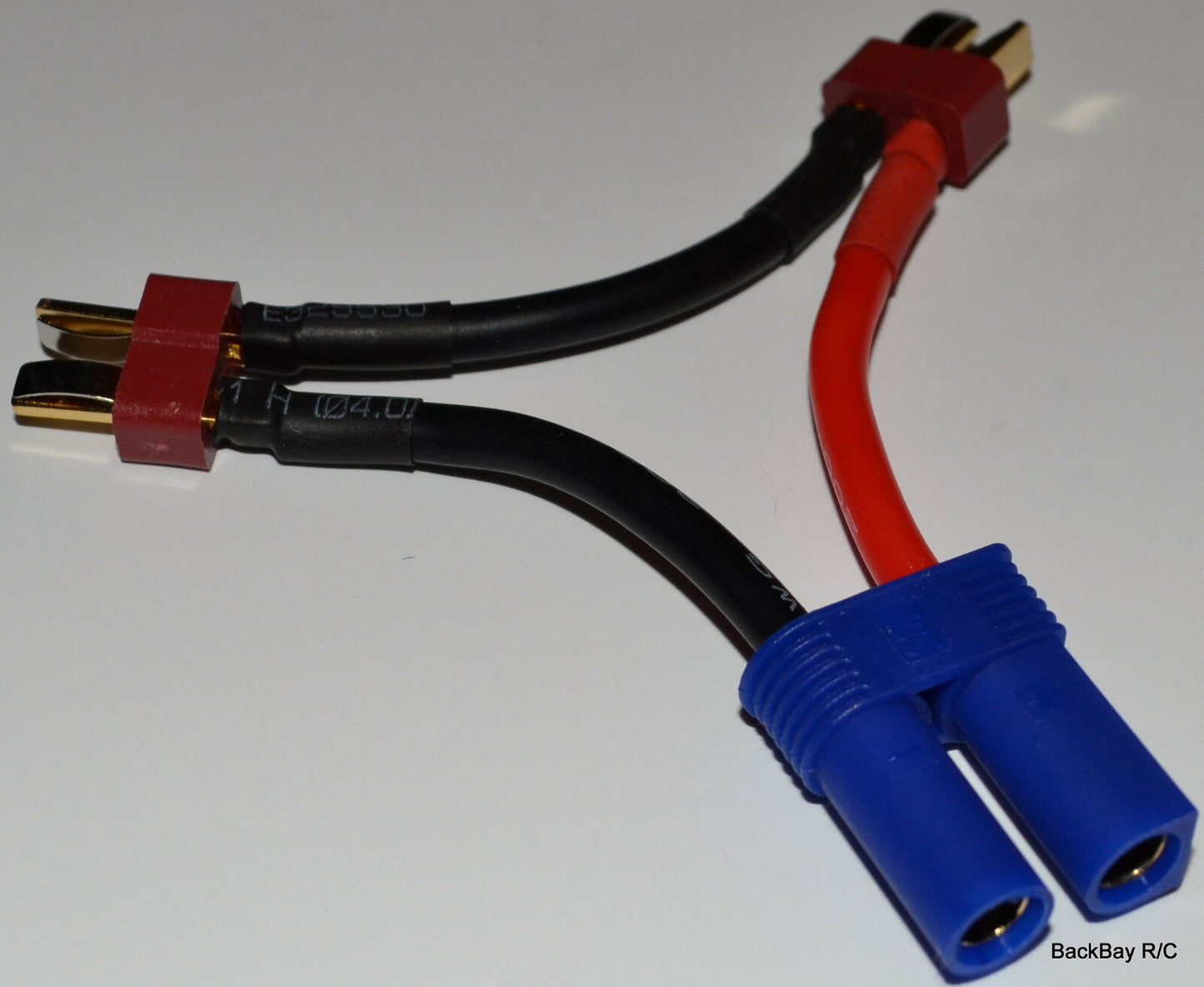 (2) T-Plug (Deans Style) Male / (1) EC5 Female - Series Adapter with 12awg Wire