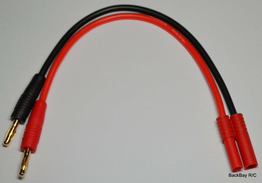 HXT 4MM Male To 4mm Bullet - 12awg - 20CM / 30CM / 45CM / 60CM