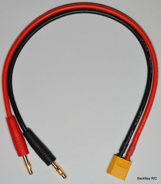 XT60 Male To 4mm Bullet - 30CM / 45CM / 60CM 12awg Wire