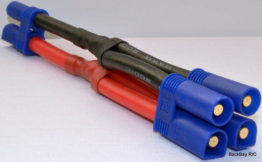 Ultra Duty: EC5 Parallel (2 Male / 1 Female) Lipo Adapter with 10CM 8awg Wire