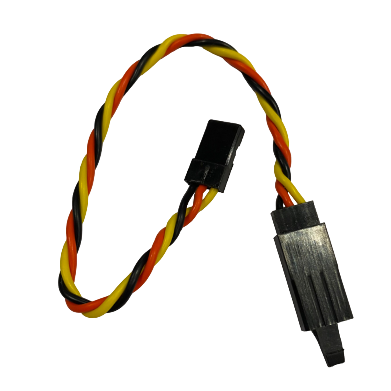 JR / Hitec Twisted 22awg Servo Extension Lead w/ Built In Safety Clip - 15CM - 90CM