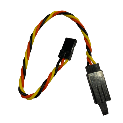 JR / Hitec Twisted 22awg Servo Extension Lead w/ Built In Safety Clip - 15CM - 90CM