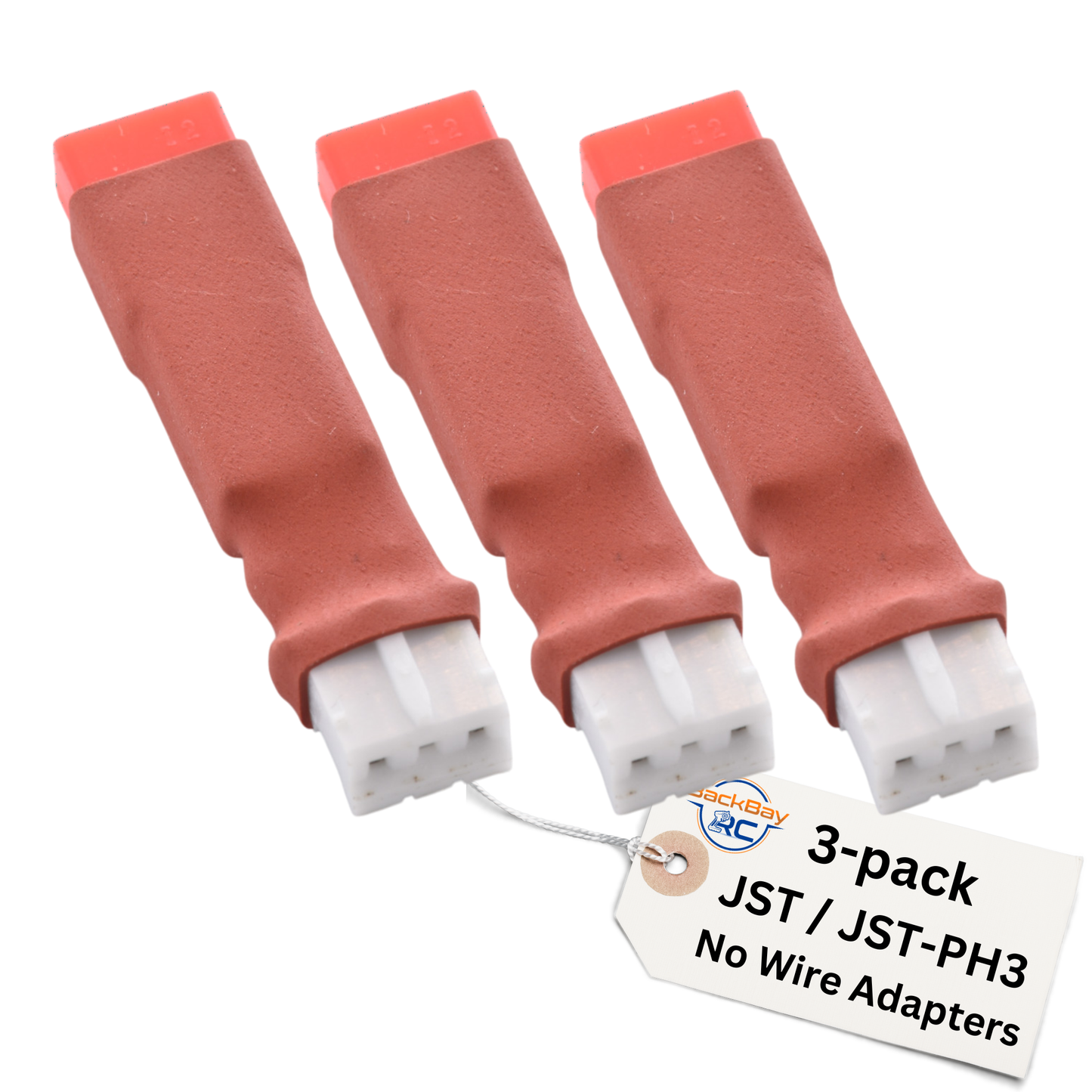 3-pack No Wire JST to PH3 (UMX) Lipo Battery Adapters