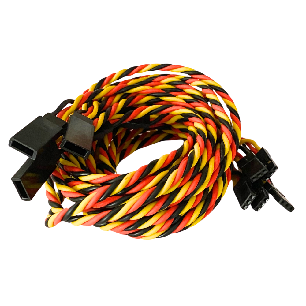 JR / Hitec Servo Extension Leads with Heavy Duty Twisted 20awg Wire - 6 Lengths