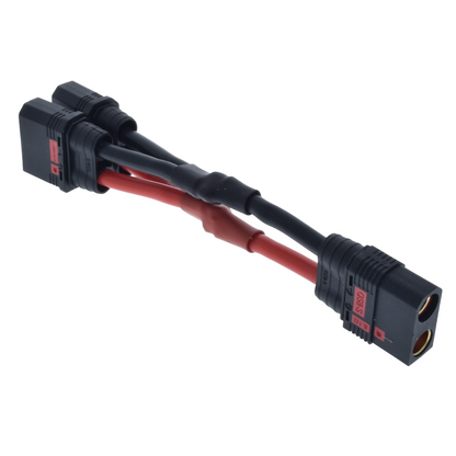 Ultra Duty: QS8 Parallel (2 Male / 1 Female) Lipo Adapter with 10CM 8awg Wire
