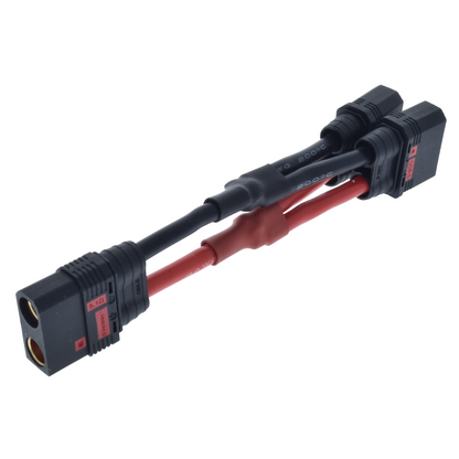 Ultra Duty: QS8 Parallel (2 Male / 1 Female) Lipo Adapter with 10CM 8awg Wire