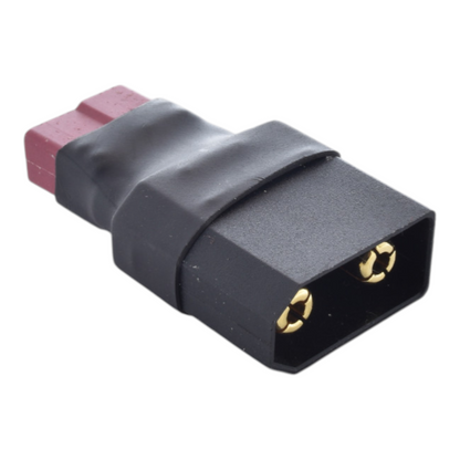 Black XT90 / XT-90 Male to Female T-Plug (Deans Style) No Wires Adapter