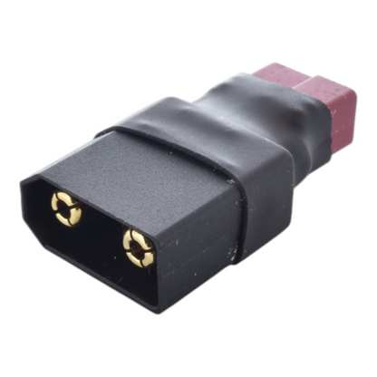 Black XT90 / XT-90 Male to Female T-Plug (Deans Style) No Wires Adapter
