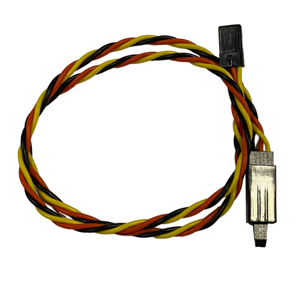 JR / Hitec Twisted 22awg Servo Extension Lead w/ Built In Safety Clip - 15CM - 90CM