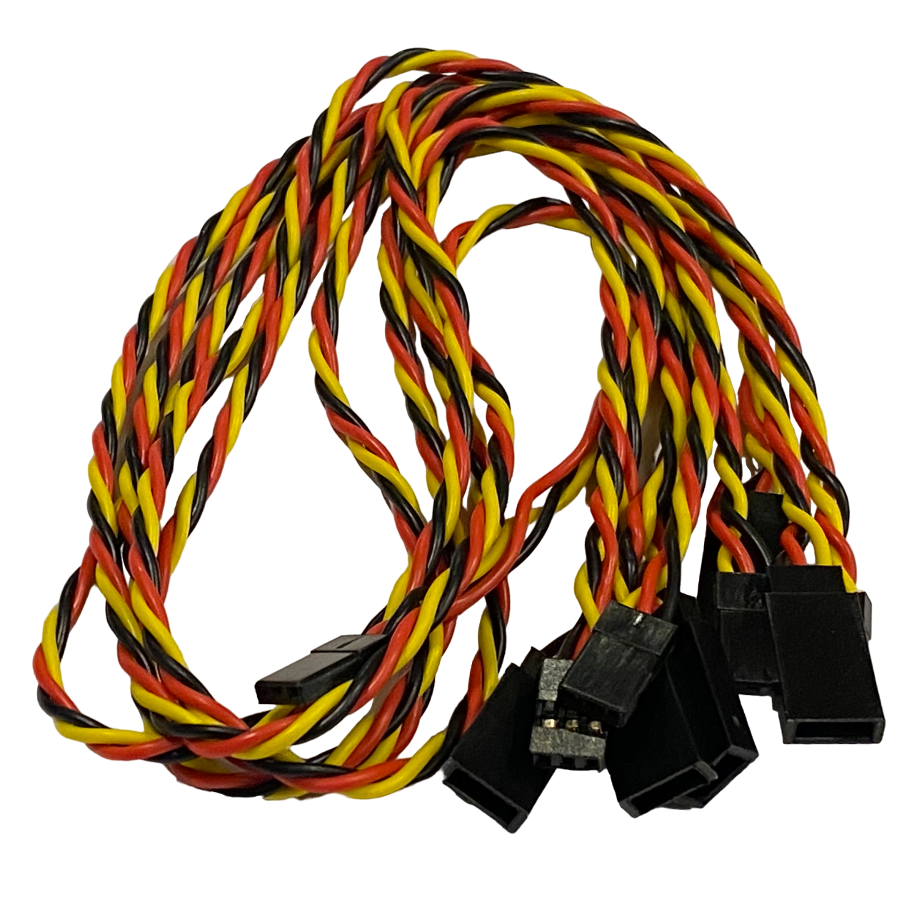 JR / Hitec Servo Extension Leads with Twisted 22awg Wire - 6 Lengths