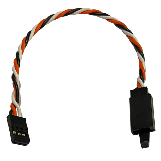 Futaba Twisted 22awg Servo Extension Lead w/ Built In Safety Clip - 15CM - 90CM