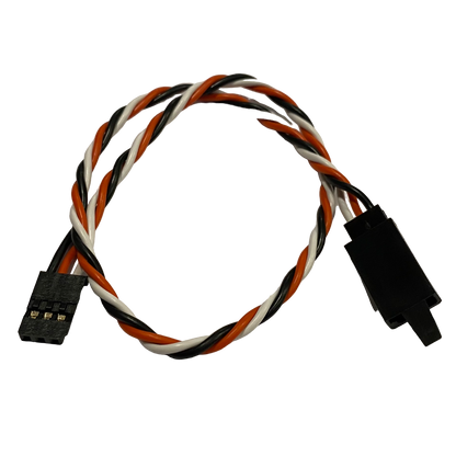 Futaba Twisted 22awg Servo Extension Lead w/ Built In Safety Clip - 15CM - 90CM