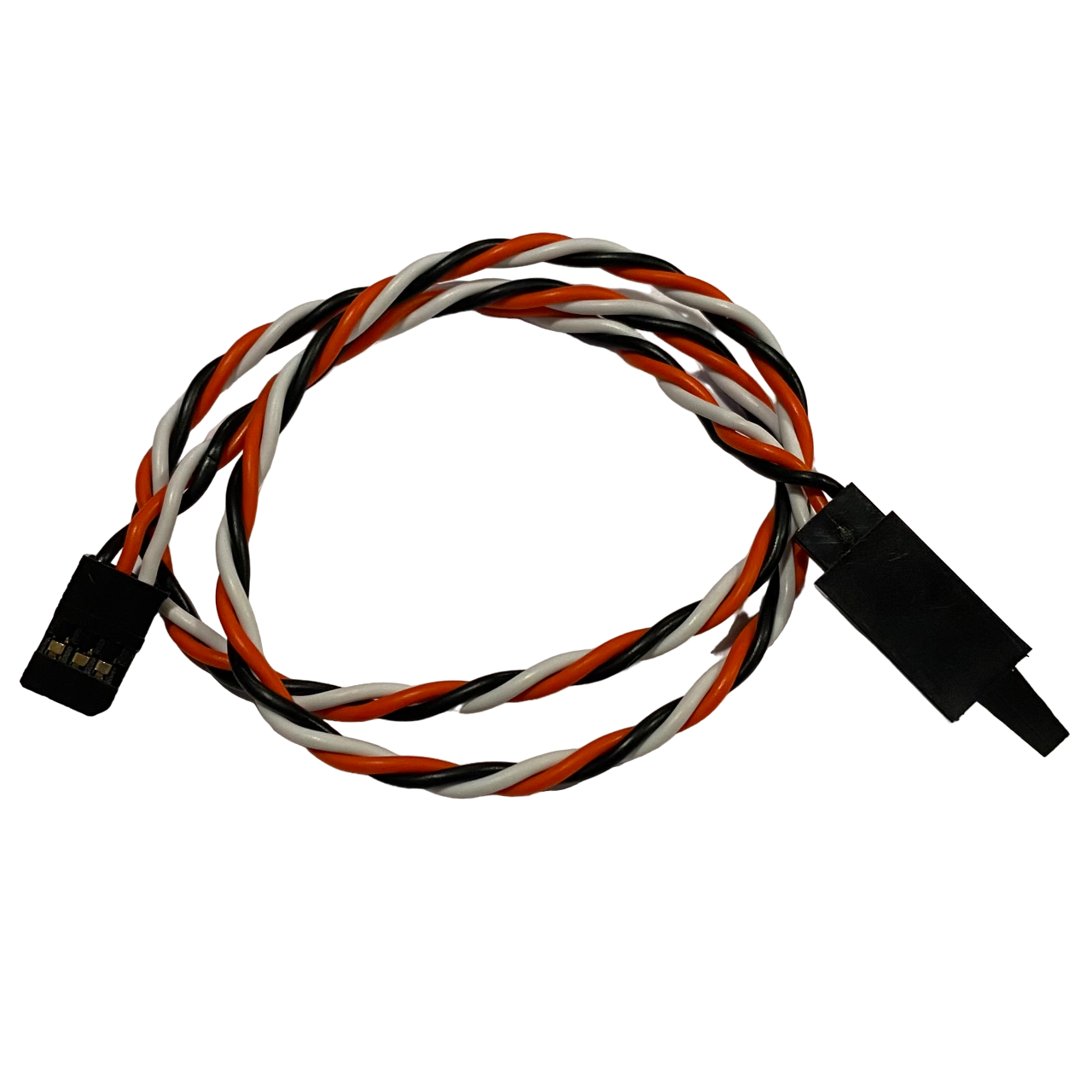 Futaba Twisted 22awg Servo Extension Lead w/ Built In Safety Clip - 15CM - 90CM