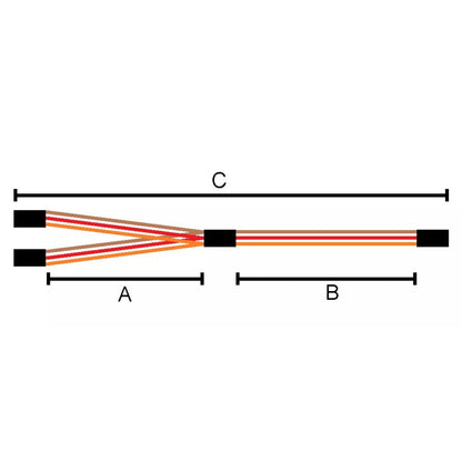 (5) JR/Hitec Y Servo Extension Leads / Splitters with Heavy Duty 20awg Wire