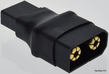 QS8-S Male to Female XT90 Adapter - All Black - No Wires Adapter