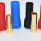 XT150 6MM Bullet Connector Plug Set (Red / Black / Blue, Male / Female) - 150+ Amps