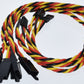 JR / Hitec Servo Extension Leads with Heavy Duty Twisted 20awg Wire and Safety Clips - 8 Lengths