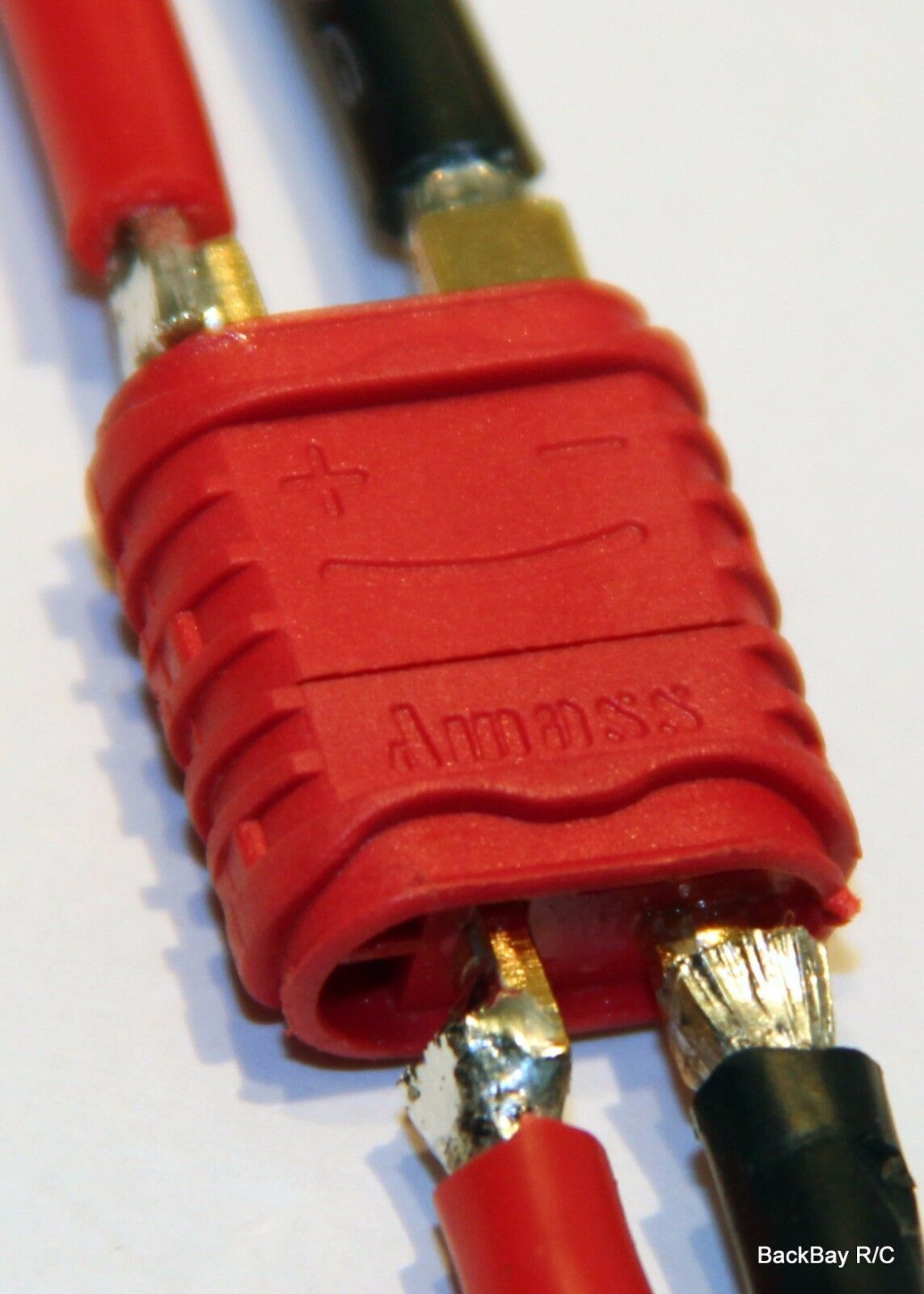 AMASS T-Plug (Deans Style) Connectors: 1 Male / Female Pair - No Heat Shrink