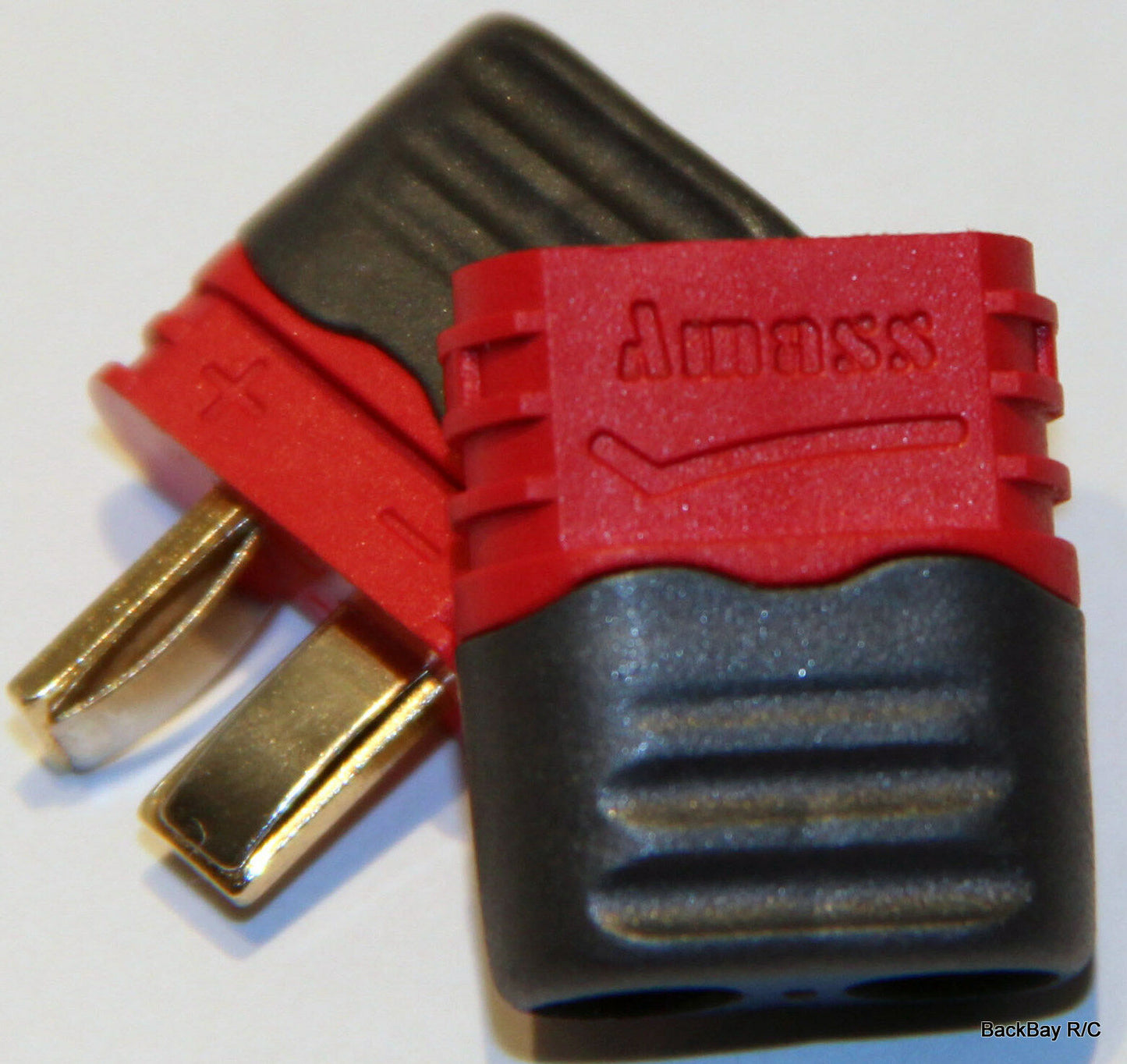 AMASS T-Plug (Deans Style) Connectors: 1 Male / Female Pair - No Heat Shrink