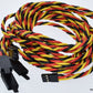 JR / Hitec Servo Extension Leads with Heavy Duty Twisted 20awg Wire and Safety Clips - 8 Lengths