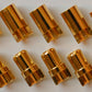 5 Male / 5 Female Polymax 6.5MM Gold Plated Bullet Connector Plugs - 100+ Amps