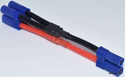 Heavy Duty: EC5 Parallel (2 Male / 1 Female) Lipo Adapter with 10CM 10awg Wire