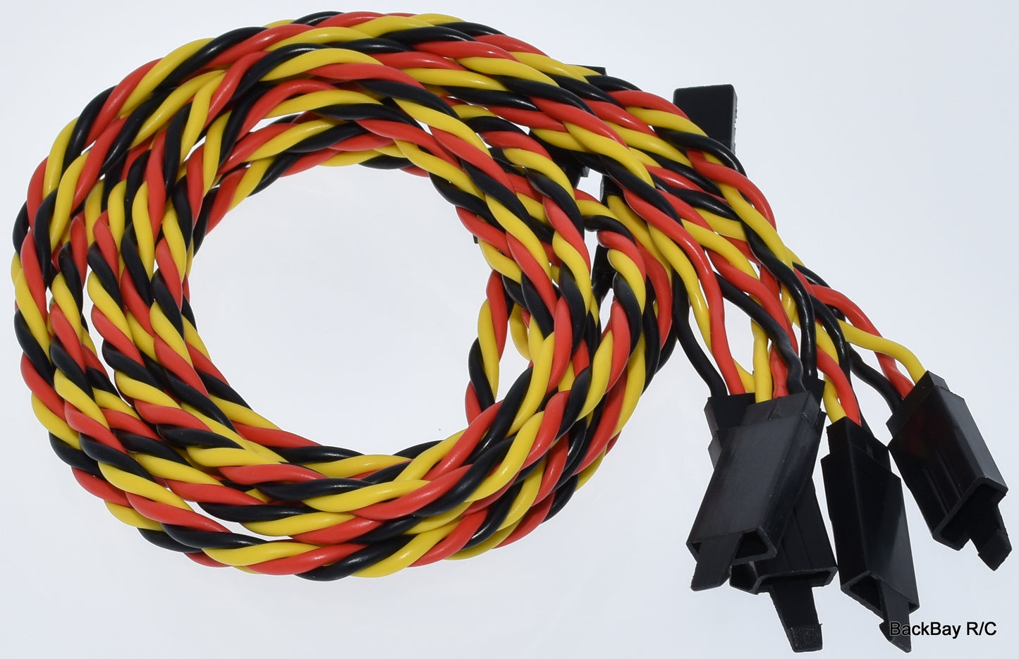 JR / Hitec Servo Extension Leads with Heavy Duty Twisted 20awg Wire and Safety Clips - 8 Lengths