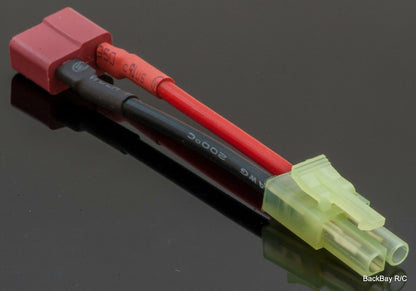 Mini-Tamiya Male to Female T-Plug - 5CM 16awg - AirSoft Configuration