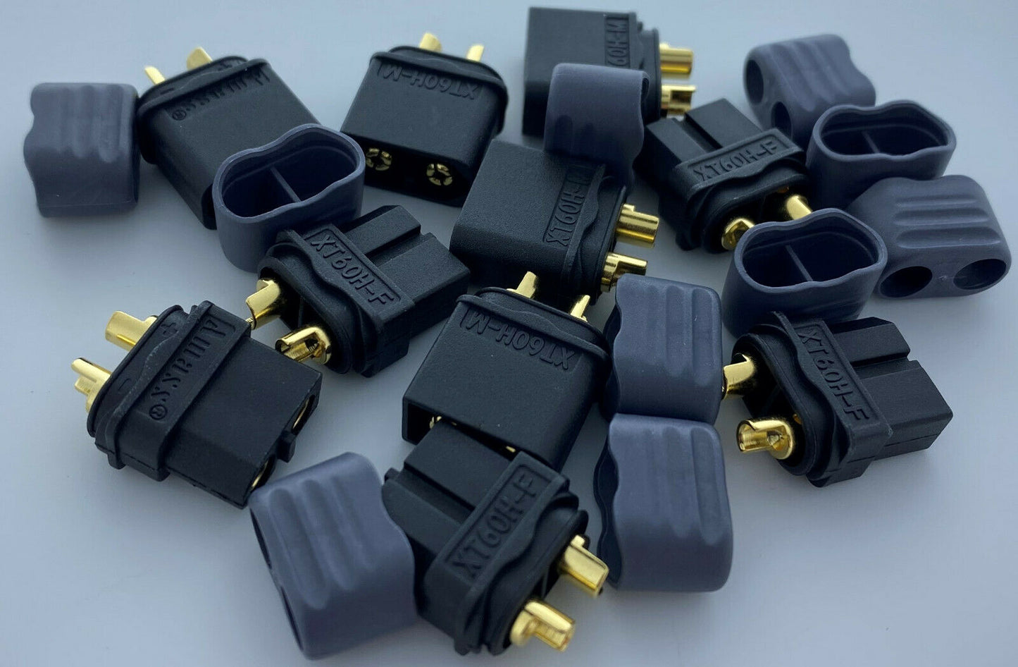 5 Male / Female Pair AMASS XT60H / XT-60 Connectors Plugs - No Heat Shrink