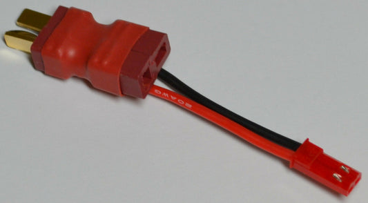 T-Plug Connector with in-line JST Connector / Adapter - 5CM / 20awg Wire