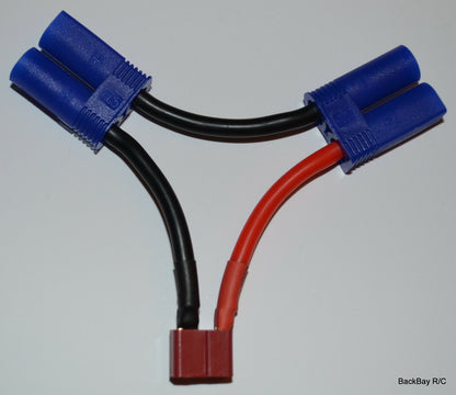 (2) EC5 Male / (1) T-Plug Female - Series Adapter with 12awg Wire