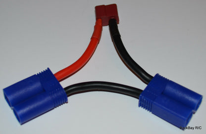 (2) EC5 Male / (1) T-Plug Female - Series Adapter with 12awg Wire