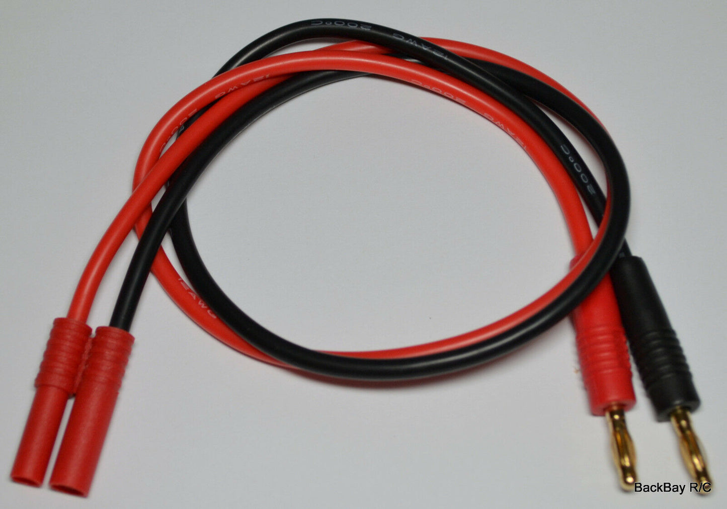 HXT 4MM Male To 4mm Bullet - 12awg - 20CM / 30CM / 45CM / 60CM