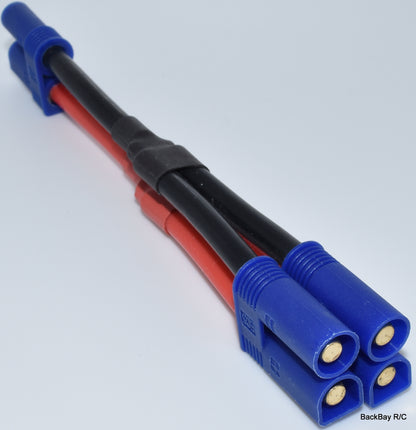 Heavy Duty: EC5 Parallel (2 Male / 1 Female) Lipo Adapter with 10CM 10awg Wire