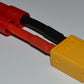 Super Tigre Adapter: Male XT60 to Female 3.5MM Bullets - 2.5CM 14awg